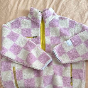 Levi's Monty Sherpa Sweatshirt - Jacquard Checker Fragrant Lilac XL